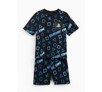 Black PlayStation Print Shortie Pyjamas 10-11 years