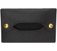 Black Pocket Tissue Holder - Tissue Holder | Travel Pouch for Tissue | Pocket Paper Towel | Tissue Bag Holder | Towel Pu Leather Case | Paper Box Storage Bag Holders and Dispensers