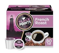 Black Pointe Bay 80 Coffee Dark Coffee Pods for Keurig K Cup Brewers, French Roast