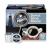 Black Pointe Bay Coffee Donut Shop Medium Roast 80pcs Single Serving Coffee Capsules for Keurig K Cup Brewer,Donut Shop 80pcs