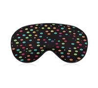Black Polka Dot Background Eye Mask Sleep Mask for Side Sleeper Women Men Pressure-Free & Light Block-Out Blindfold Soft Comfortable Eye Covers Breathable Blindfold Adjustable