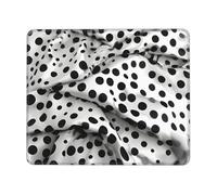 Black Polka Dot Enhanced Control Mouse Pad with Lock Stitch Edge Large Thick Non-Slip Desk Mat for Office Task