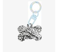 Black Polka Dot Printing Acrylic Dog Bone Ornament,Dog Tags Personalized Pet Ornament, Key Chain Bone Shaped Id Tags
