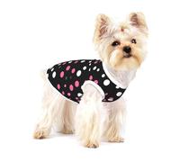 Black Polka Dots Dogs T-Shirt Printed Soft Breathable Dog Shirts For Small Pet Cotton Sleeveless Vest