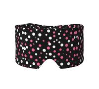 Black Polka dots Print Eye Shade Cover for Nap Travel Yoga,Eye Cover Blindfold Travel Office Nap Airplane