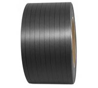 Black Poly Strapping Roll - 1/2 Inch Heavy Duty Packaging Strapping, 7,200 Feet Length, Core 16", 500 lbs Break Strength, Industrial Grade Polypropylene Strapping for Pallets, Shipping