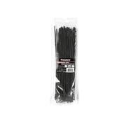 Black Polyamide Cable tie 6.6, Bag of 100, Size 4.8x350mm, Ideal for organizing Cables and securing Electrical Components.