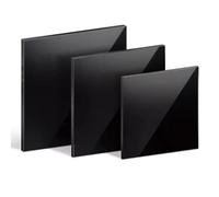 Black Polycarbonate Sheet, Flame Retardant Plastic Panel For LED Displays, 2mm-10mm Thickness Options, Multiple Sizes 100x100mm To 400x300mm(2mm,200x200mm 2PCS)