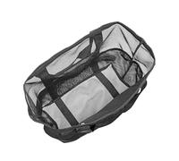 Black Polyester Beach Bag with Eight Pockets for Travel and Outdoor Use