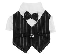 Black Polyester Dog Suit for Wedding Party Themed PET Outfit | Reusable Washable Design, Skin Friendly Feel, Fashion Style, Suitable for Dogs in Themed Scenes
