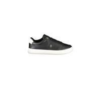 Black Polyester Lace-Up Trainers 6 UK