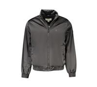 Black Polyester Men Jacket S