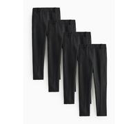 Black Polyester Viscose Reinforced Knee Extendable Hem Trousers 4 Pack 10 years