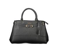 GUESS Women's Silvye Luxury Satchel, Black, One Size