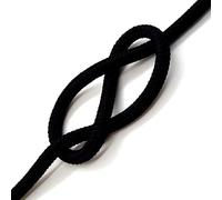 Black Polypropylene Rope, Solid Braided Poly Rope Cord Twine for Boat Yacht Dock Line Camping Washing Line (8 mm x 5 metres / 16.4 ft)