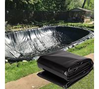 Black Pond Liner 3x4m to 8x12m - Flexible Waterproof HDPE Film for Fish Ponds Pools & Artificial Lakes - Foldable 0.12mm Thickness