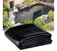 Black Pond Liner HDPE Rubber for Fish Pools & Water Gardens - Flexible Waterproof Membrane Tarpaulin, Sizes: 1x6m, 3x2m, 4x8m, 6x9m, 8x12m (26.2x39.3ft) - Durable Underlayment for Ponds
