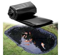 Black Pond Liner Underlay 3x4m 5x5m 6x9m 7x10m 8x12m 10x15m Large Fish Pond Liners Impermeable Film Damp Proof Membrane for Outdoor Ponds, Streams Fountains and Artificial Lake(5x5m(16.4x16.4ft))
