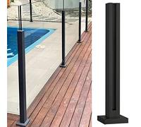 Black Pool Fence for Indoor/Outdoor UseSecure Posts for Terrace/Balcony Ideal for Modern Spaces Safety and Aesthetics Combined
