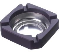 Black Portable Ash Tray For Cigarettes and Cigar Square Stainless Steel Tabletop Ashtray Ash Container Cigarette-Ashtray Ash Holder for Smokers,Desktop Smoking- Ash Tray for Home Offic Home Ashtrays