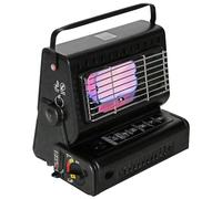 Black Portable Gas Heater Outdoor Fishing Camping 1.3kW Butane Gas Heater - Compact And Lightweight Ceramic Burner - Auto Ignition and Heat Control and Safety Grill (Heater)