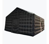 Black Portable LED Disco Lighting Mobile Night Club Tent Inflatable Cube Party Tent Inflatable Nightclub（23ftx20ftx13ft/7mx6mx4m with Blower and Disco Light）