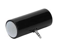 Black Portable Speaker for Smartphone, Laptop & Tablet - 3.5mm Jack, AAA Batteries Powered (Mini)