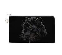 Black Portraits Coin Purse Fashion Canvas Pouch Portable Wallet Makeup Bag for Men Women