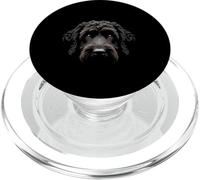 Black Portuguese Water Dog Portuguese Dog Face PopSockets PopGrip for MagSafe
