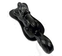 Black Powder Coated Brass Squirrel Door Knocker