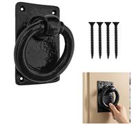 Black Powder Coated Large Ring Front Door Artisan Made Antique Knocker