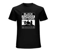 Black Powder Matters - 2 Sided Confederate Rebel Mens T-Shirt Black Size 3XL
