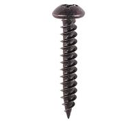 Black Pozi Wood Screws, Round Head, Japanned, 3.5-5mm, 16-50mm, Japanned (200, 4x30 (8x1.1/4))