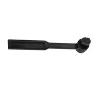 Black PP Vinyl Record Cleaning Brush for Djs and Collectors | Small round Retro Design, Gentle Dust Removal, for On-the-go Care and Booth Setup