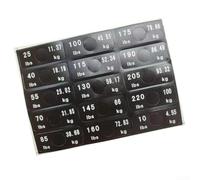 Black Pp Weight Stack Labels For Gym Equipment With Various Specs Fitness Machine Plate Stickers For Identification And Long Lasting Use In Or Commercial Workout Centers Black Color(F)