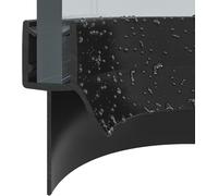 Black pre Curved Shower Seal for 4-6mm Glass Available in 3 fin Depths (Black, 12mm)