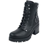 Black Premium by EMP Black Lace-Up Boots with Buckles and Heel Boot black EU41