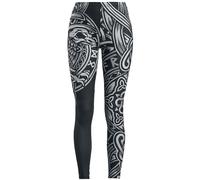 Black Premium by EMP Black Leggings with Celtic-Style Print Leggings black 4XL