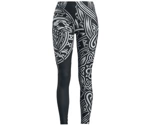 Black Premium by EMP Black Leggings with Celtic-Style Print Leggings black L