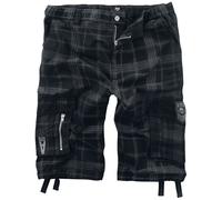 Black Premium by EMP Black shorts with check pattern Shorts black grey L