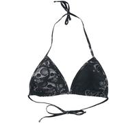 Black Premium by EMP Black Triangle Bikini Top with Skull Print Bikini Top black L