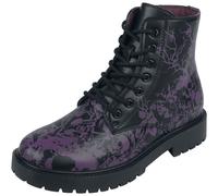 Black Premium by EMP Boots with Floral Sklull Print Boot black EU39