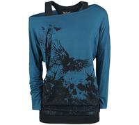 Black Premium by EMP Busting Loose Long-sleeve Shirt black blue S