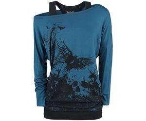 Black Premium by EMP Busting Loose Long-sleeve Shirt black blue S