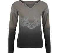 Black Premium by EMP Celtic fine lines Long-sleeved Top black grey S