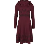 Black Premium by EMP Celtic fine lines Midi Dress burgundy M