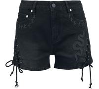 Black Premium by EMP Celtic Snake - Denim Shorts with lacing Shorts black 29