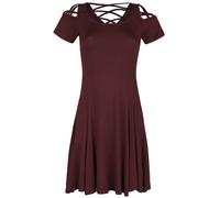 Black Premium by EMP Dark-Red Dress with Decorative Lacing Mini Dress red S