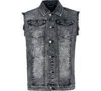 Black Premium by EMP Denim Vest Sleeveless Jacket grey M