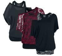 Black Premium by EMP Double Layered - Ladies’ Tops - Bundle T-Shirt multicolour XL